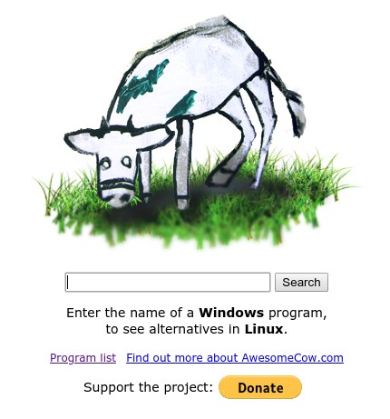 Awesomecow – appli Windows<=> appli Linux
